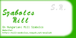 szabolcs mill business card